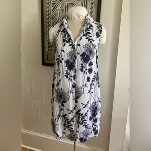 Lina Tomei 100% Linen Sleeveless Summer Cool Dress M